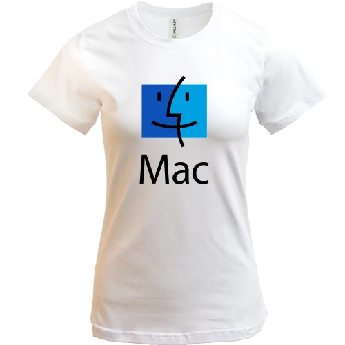 Женская футболка, Белый, mac finder