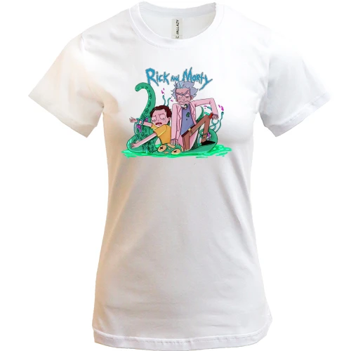 Жіноча футболка Rick and Morty зі щупальцями