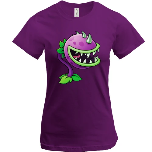 Женская футболка, Фиолетовый, Plants vs. Zombies