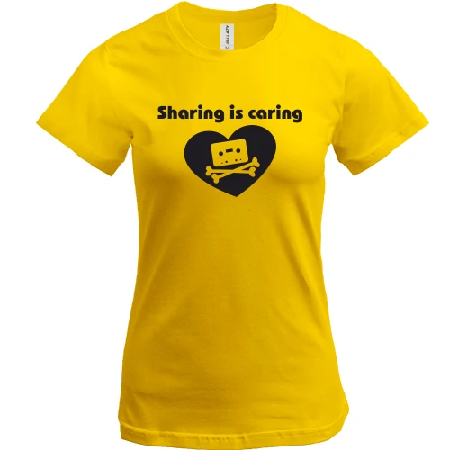 Жіноча футболка, Жовтий, Sharing