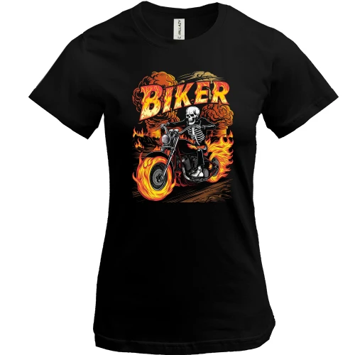 Жіноча футболка Fire Biker