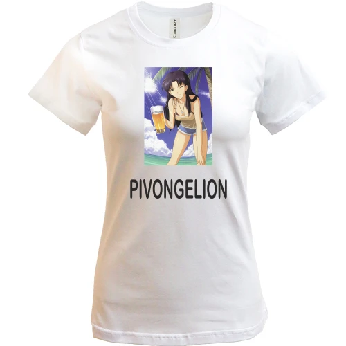Жіноча футболка, Синій, Pivongelion