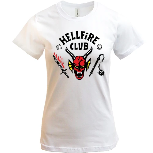 Женская футболка Stranger Things HellFire Club