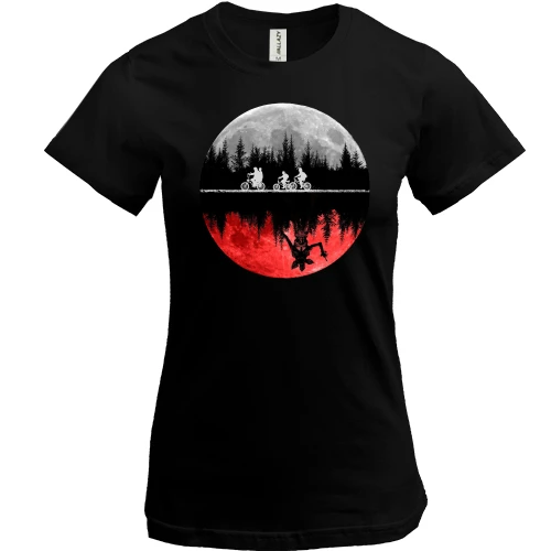 Женская футболка Stranger Things Moon