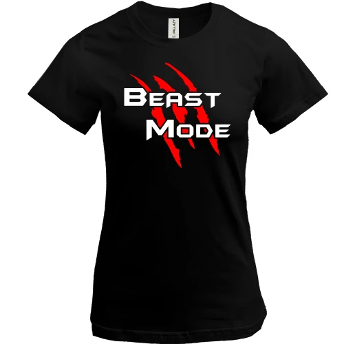 Женская футболка, Черный, Beast Mode