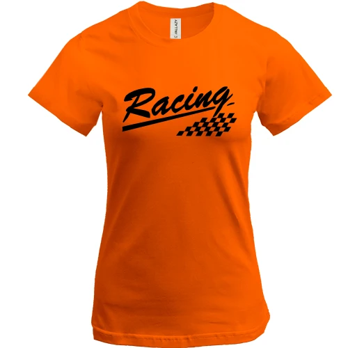 Женская футболка, Оранжевый, Racing