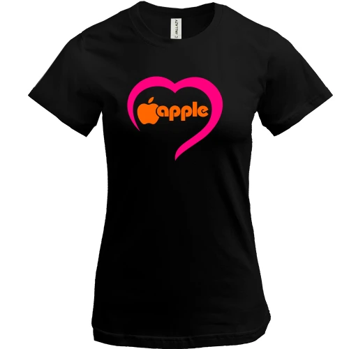Жіноча футболка, Чорний, Love Apple