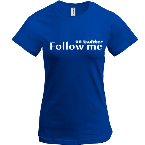 Женская футболка, Синий, Follow me