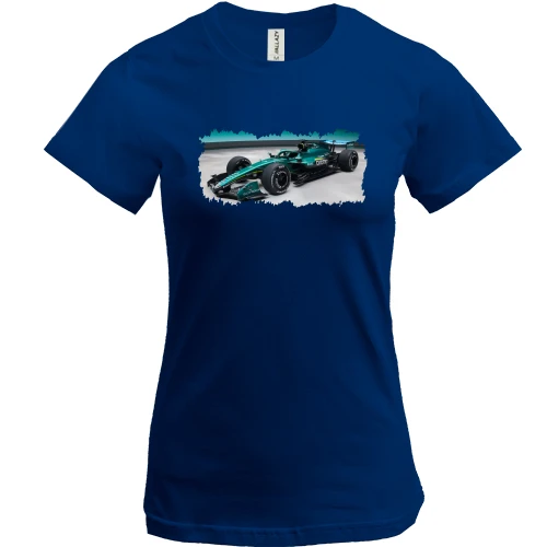 Женская футболка, Синий, Aston Martin F1