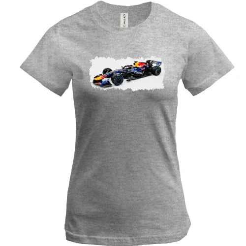 Женская футболка, Серый меланж, Red Bull F1