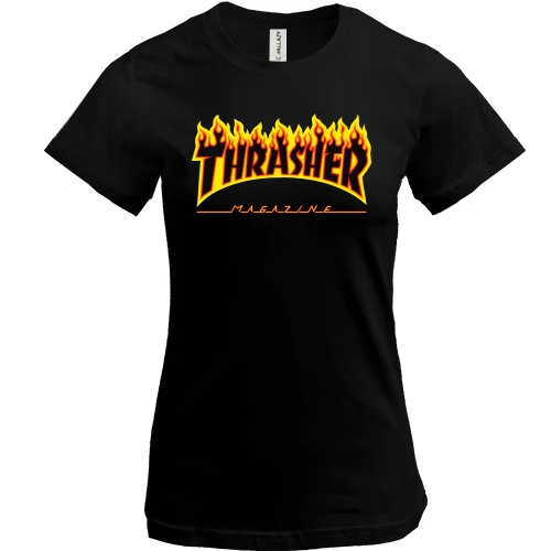 Женская футболка, Черный, Thrasher Fire