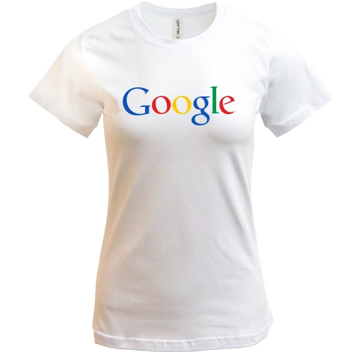 Женская футболка, белый, с логотипом Google