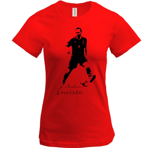 Женская футболка Andrés Iniesta (2)