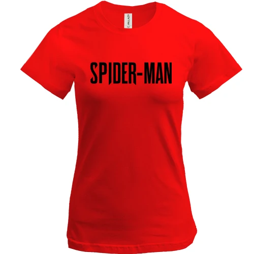 Женская футболка с надписью Spider-Man