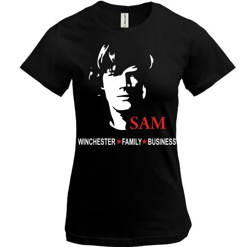 Женская футболка, Черный, "Sam Winchester"