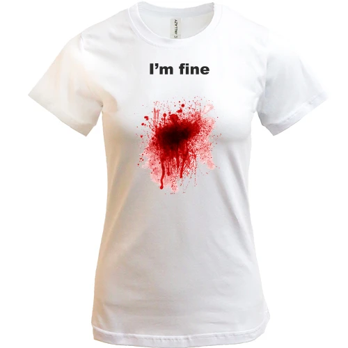 Жіноча футболка, білий, I'm fine