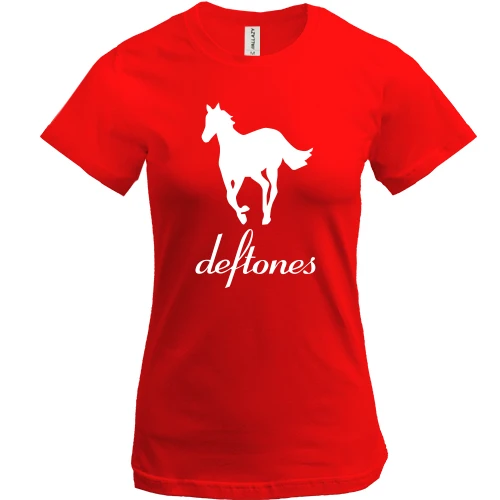 Жіноча футболка, Червоний, Deftones