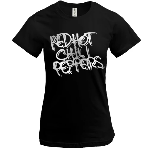 Женская футболка, Черный, Red Hot Chili Peppers (silver)