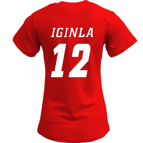 Женская футболка, Красный, Jarome Iginla