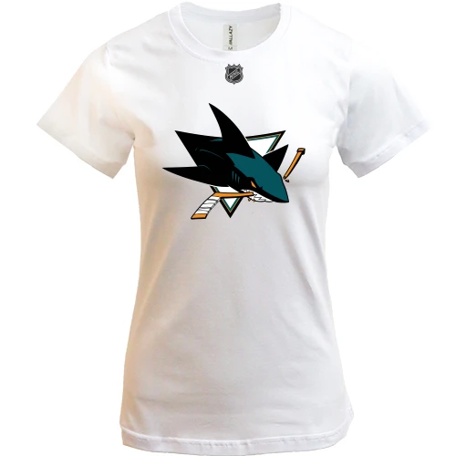 Жіноча футболка, білий, San Jose Sharks