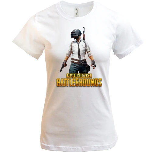 Женская футболка, Белый, PlayerUnknown’s Battlegrounds (PUBG)