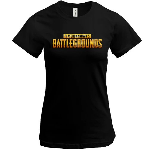 Жіноча футболка, Чорний, PlayerUnknown’s Battlegrounds logo