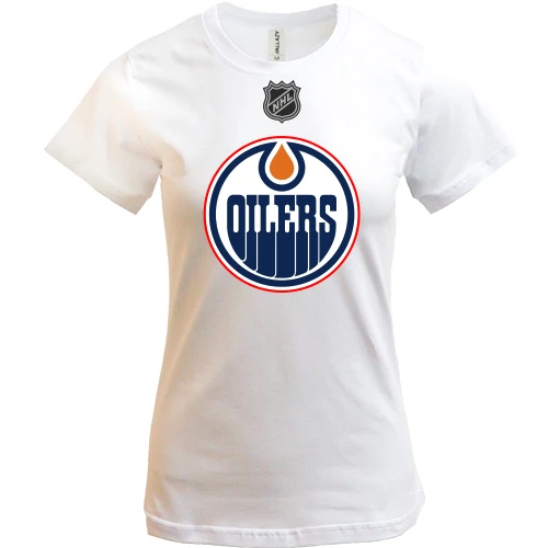 Женская футболка, Синий, Edmonton Oilers