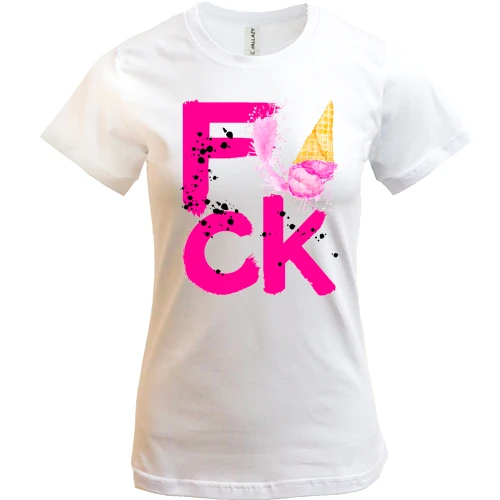 Жіноча футболка F_ck Ice Cream (pink)