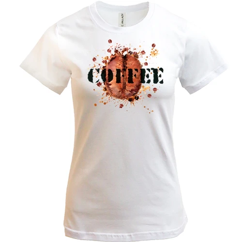 Жіноча футболка, Білий, Coffee