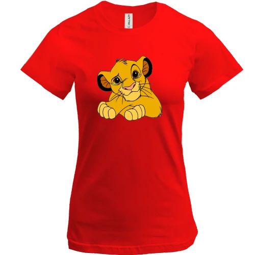 Жіноча футболка, Червоний, Lion king