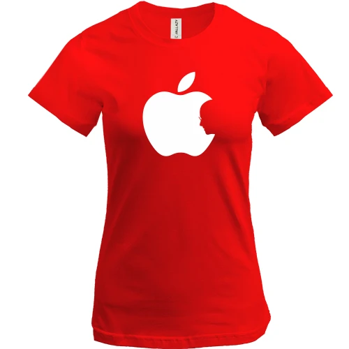 Женская футболка, Красный, Apple - Steve Jobs