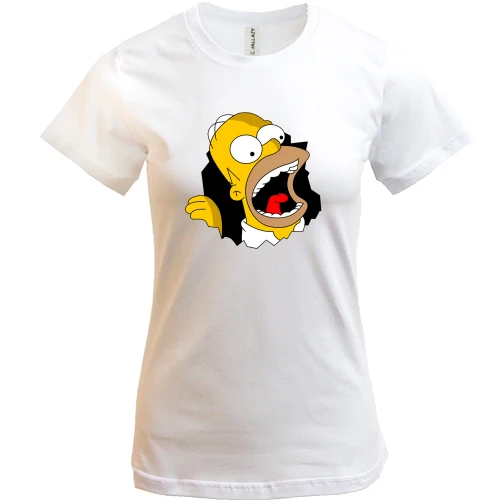 Жіноча футболка, Білий, Simpsons (12)