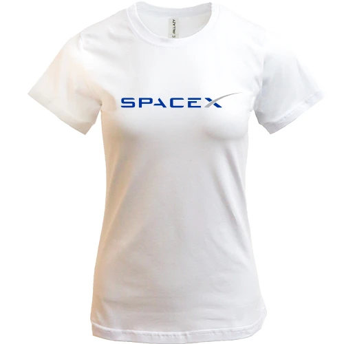 Женская футболка, Белый, SpaceX