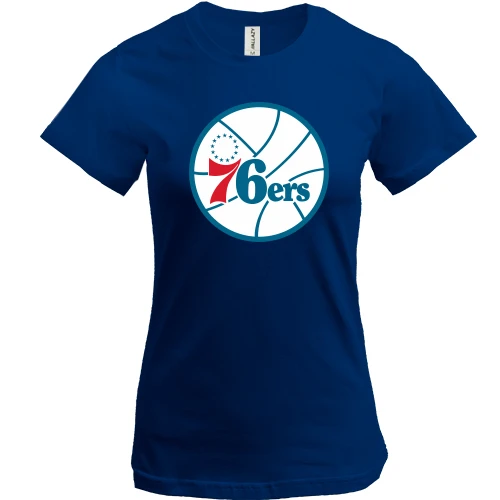 Жіноча футболка, Синій, Philadelphia 76ers