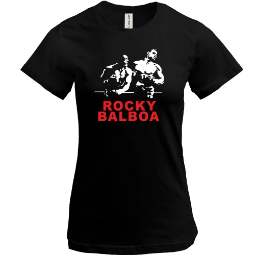 Женская футболка, Черный, Rocky Balboa