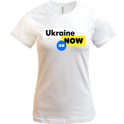 Жіноча футболка, Білий, Ukraine NOW UA