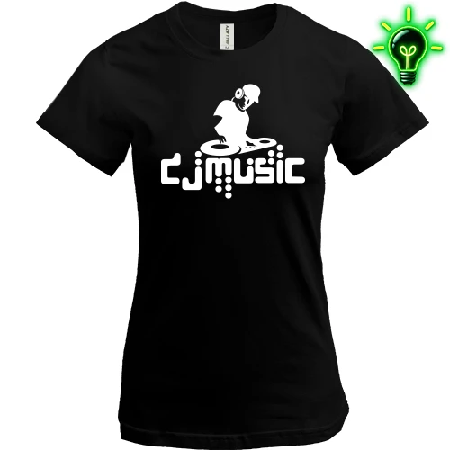 Жіноча футболка, Сірий меланж, DJ Music