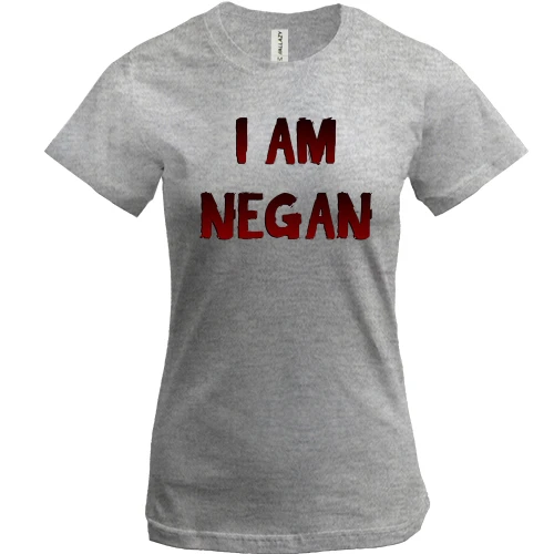 Женская футболка, Серый меланж, Я Ниган (I'm Negan)