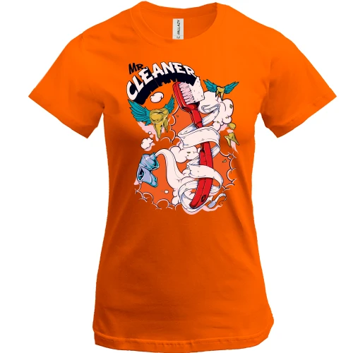 Жіноча футболка, Помаранчевий, mr cleaner