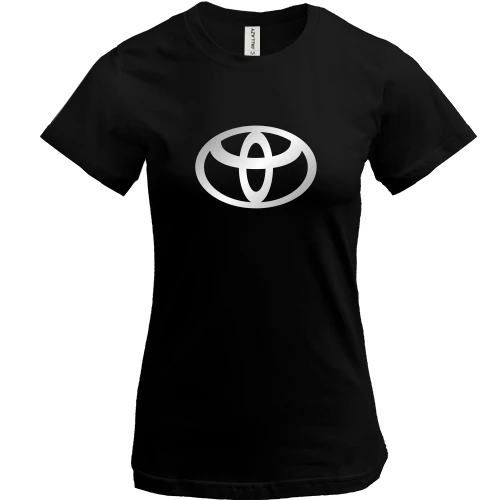 Женская футболка, Черный, с градиентным логотипом Toyota