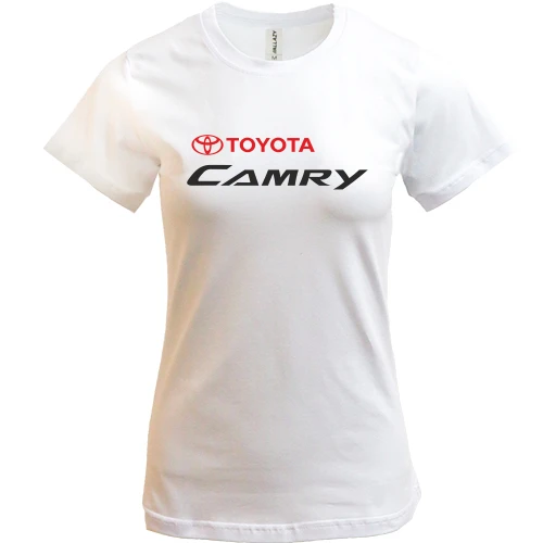 Женская футболка, Белый, Toyota Camry