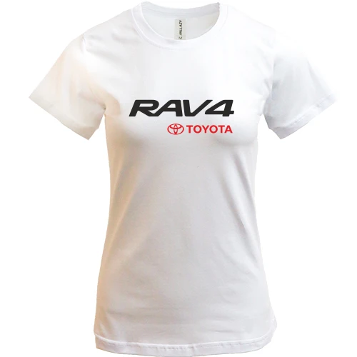 Женская футболка, Белый, Toyota Rav4