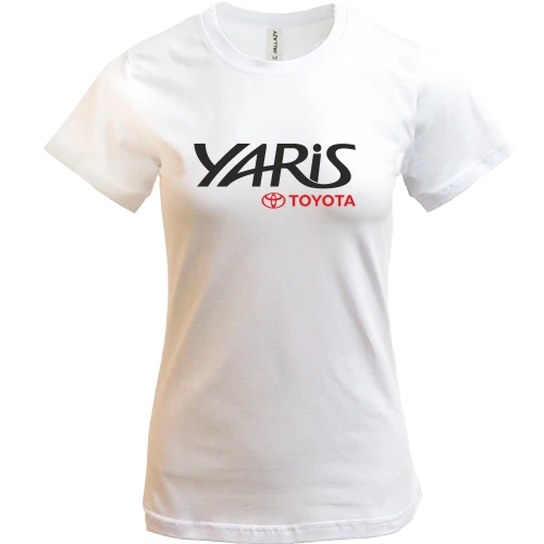 Женская футболка, Белый, Toyota Yaris