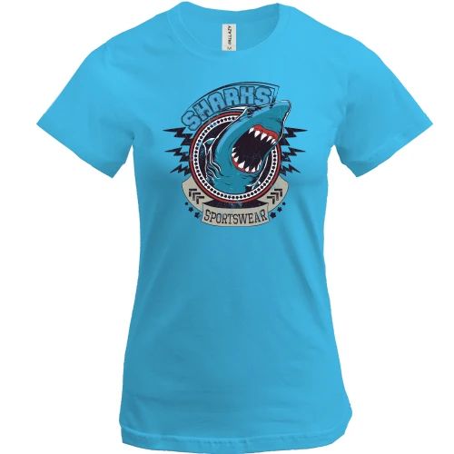Женская футболка, Белый, Sharks sportswear
