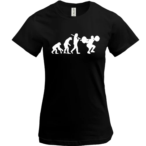 Жіноча футболка Evolution of Exercise