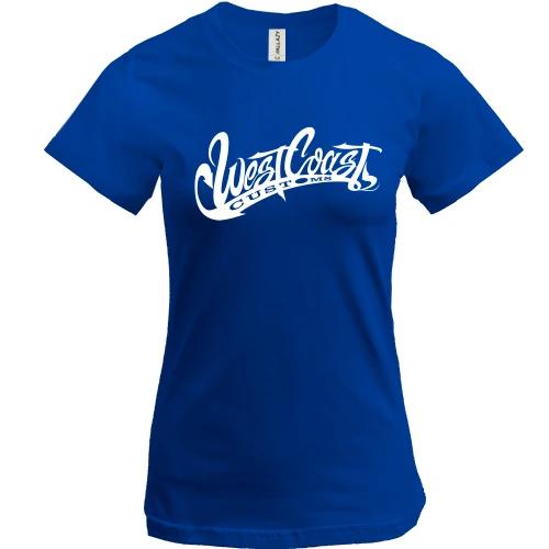 Женская футболка, синий, West Coast Customs