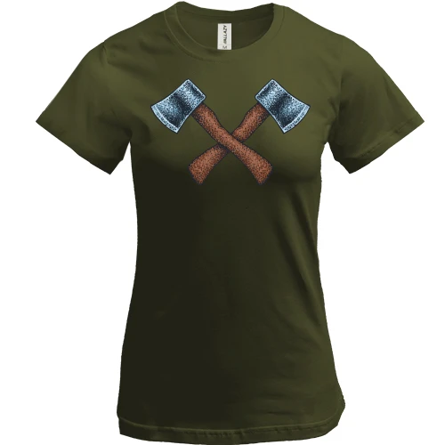 Жіноча футболка з двома сокирами
