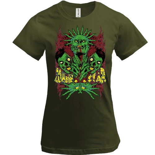 Жіноча футболка, Хакі, Zombie Star