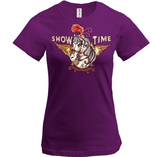 Жіноча футболка, Чорний, Show Time