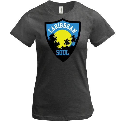 Жіноча футболка, Чорний, caribbean soul